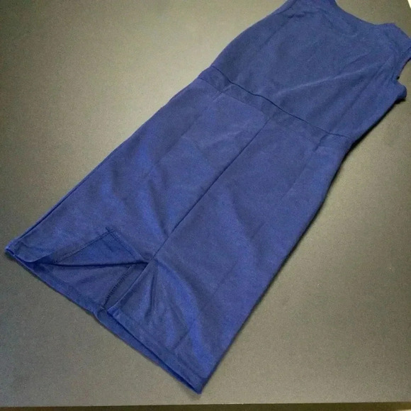 La Mode Womens Navy Blue Sleeveless Draw String Cotton Blend Dress Small NWT - Picture 8 of 13